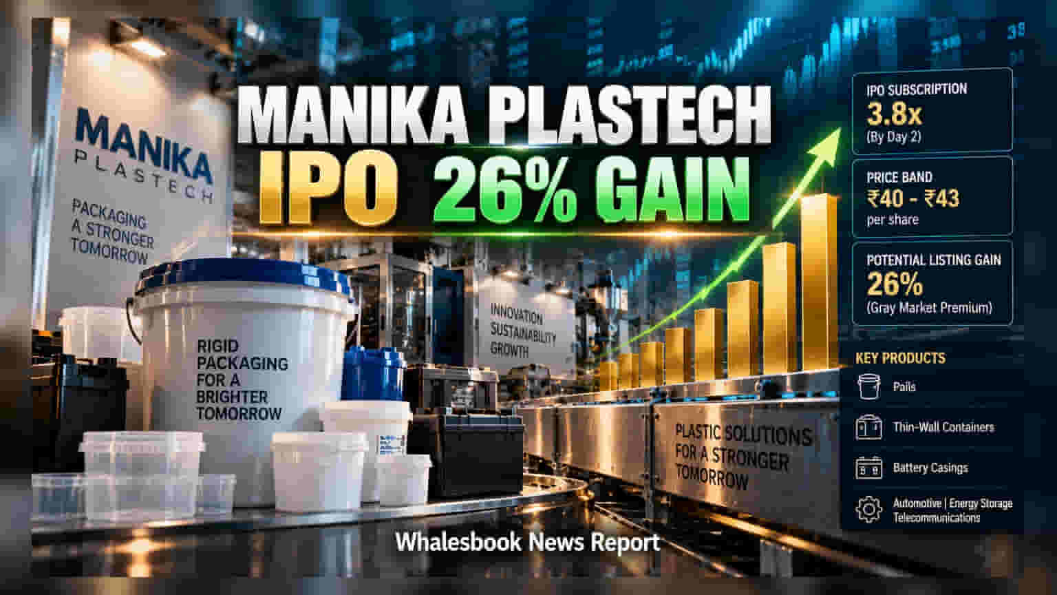 Manika Plastech IPO: இரண்டாம் நாளில் சூடுபிடித்த முதலீட்டாளர்களின் ஆர்வம்! சப்ஸ்கிரிப்ஷன் **3.8 மடங்கு** உயர்வு