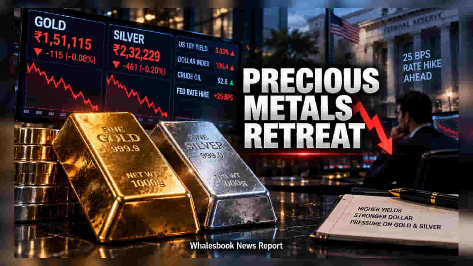 MCX Gold, Silver Price: अमेरिकन फेडरल रिझर्व्हच्या बैठकीआधी सोने-चांदीत घसरण
