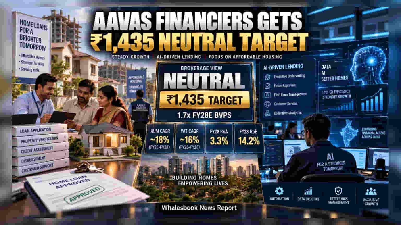 Motilal Oswal Maintains Neutral Rating On Aavas Financiers, Target At ₹1,435