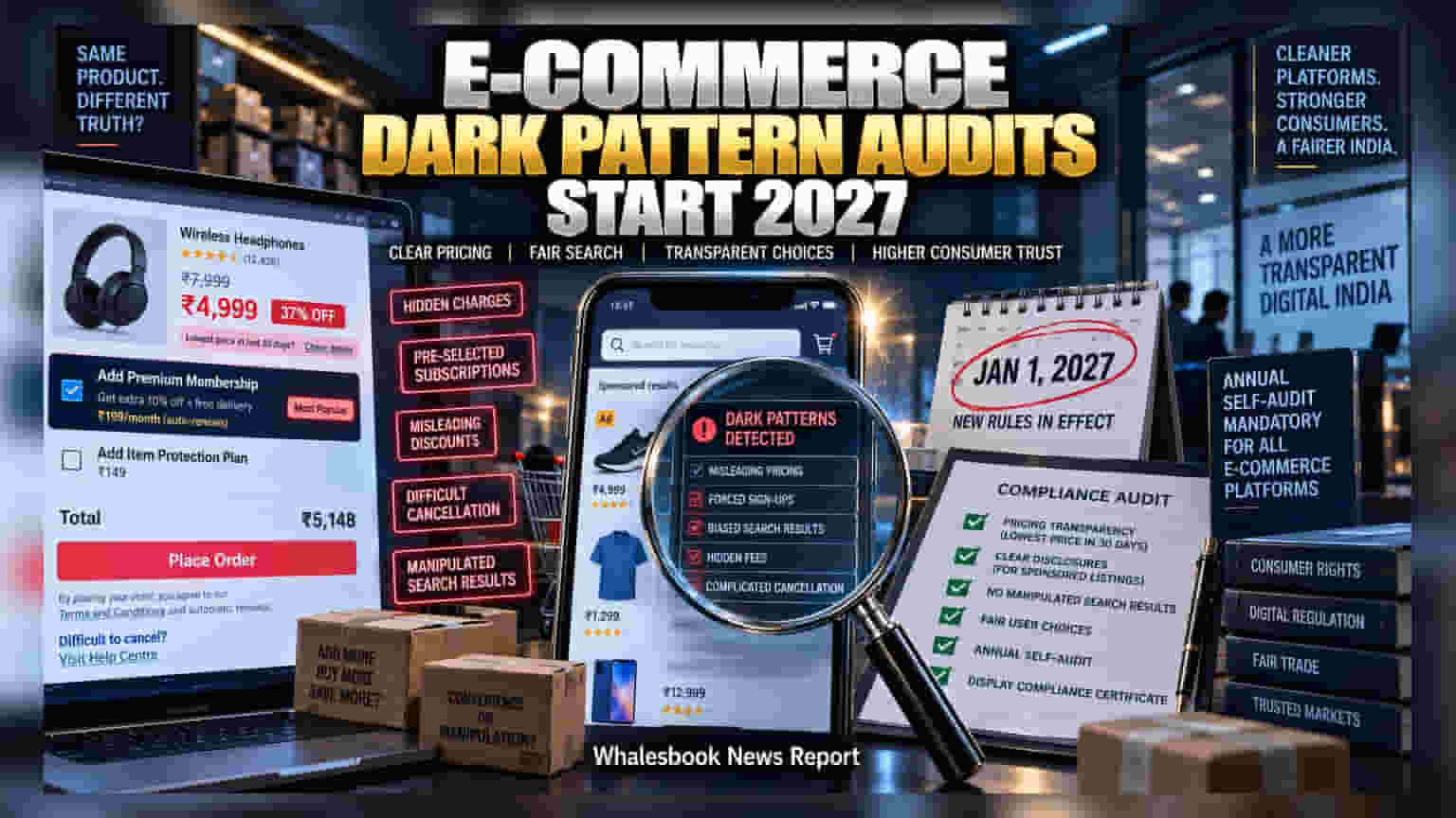 India Mandates E-Commerce Dark Pattern Audits From Jan 2027