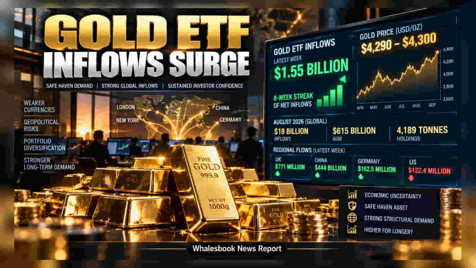 Gold ETFs See 8th Straight Week Of Inflows Amid High Demand