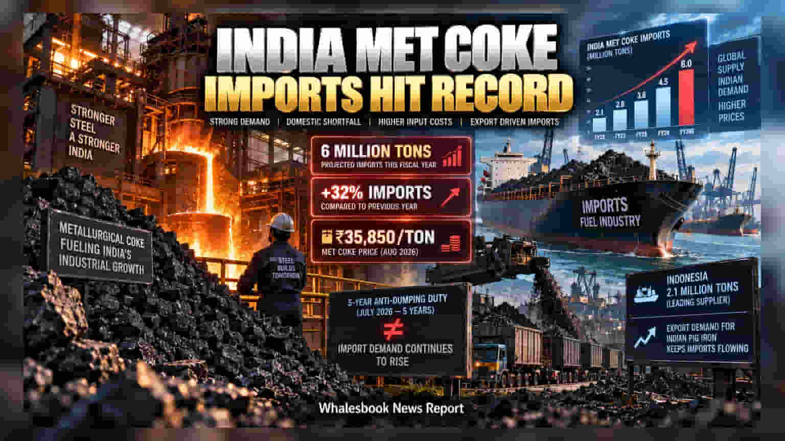 India Met Coke Imports Hit Record 6 Million Tons Despite New Duty