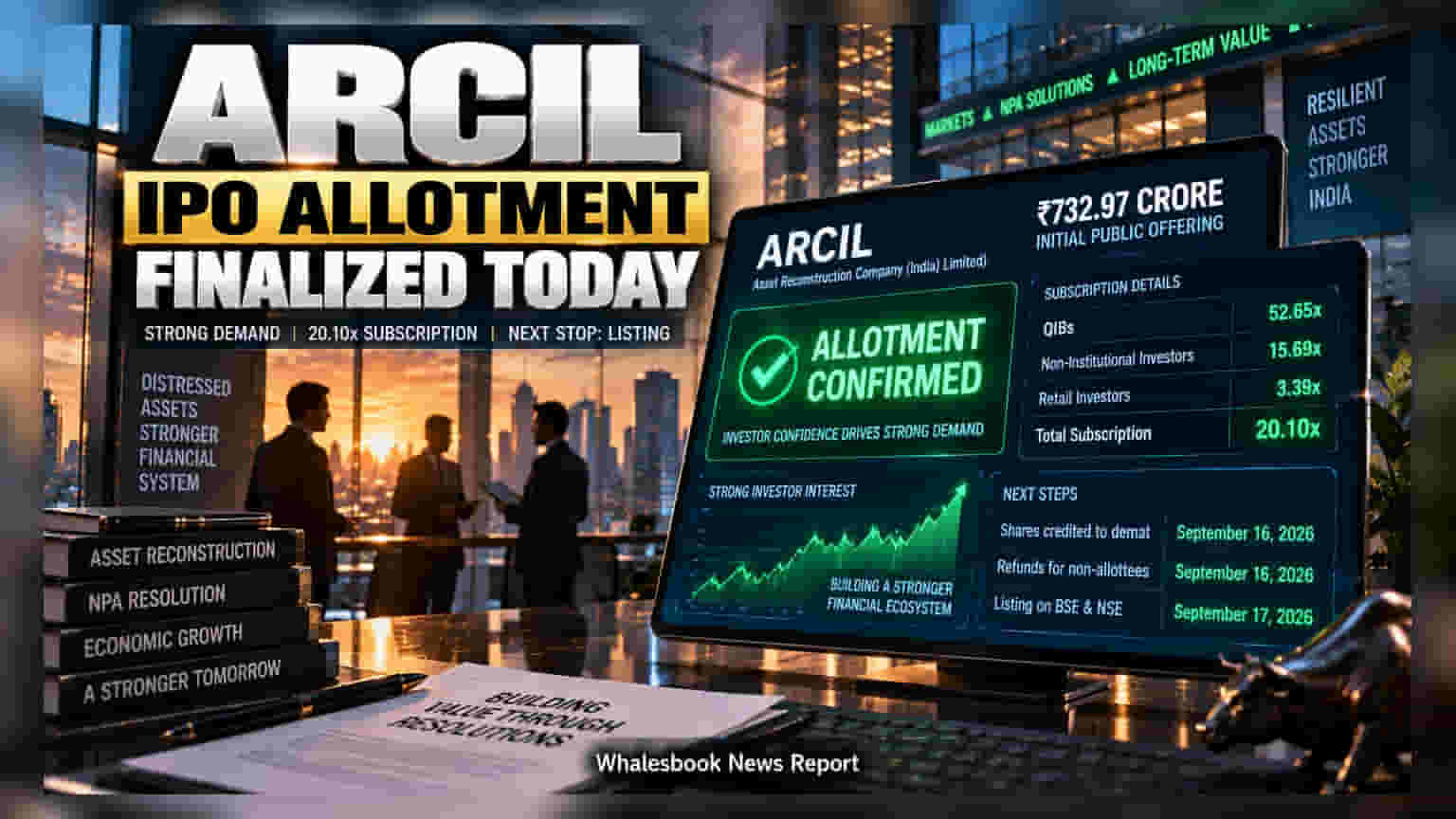 Arcil IPO Allotment Today: Check Status for ₹733 Crore Issue