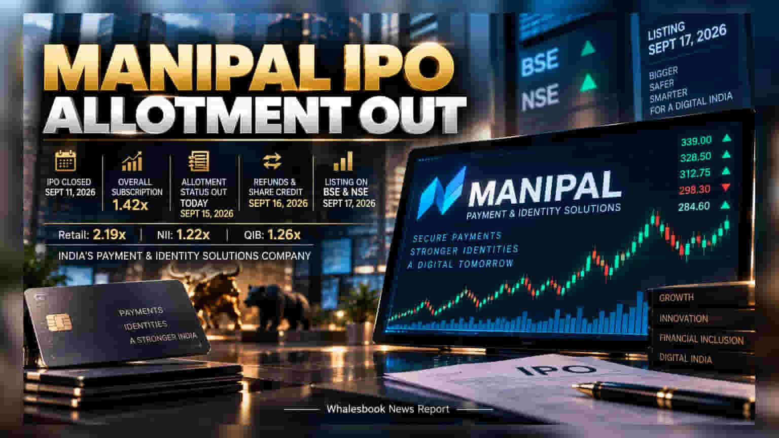Manipal Payment & Identity Solutions IPO: Allotment Today Before Sept 17 Listing