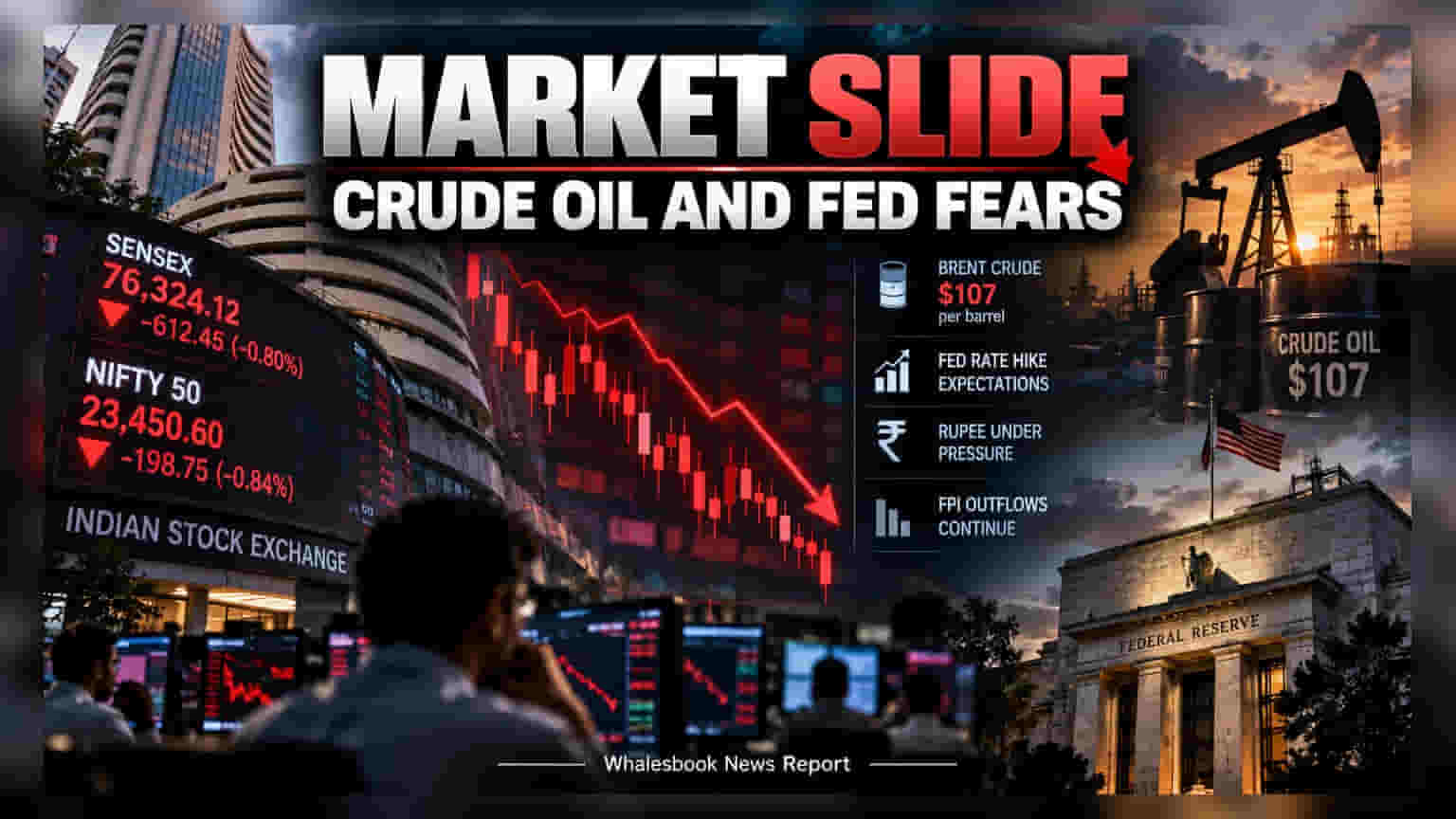 Nifty Slips As Crude Hits $107 And Fed Rate Fears Mount