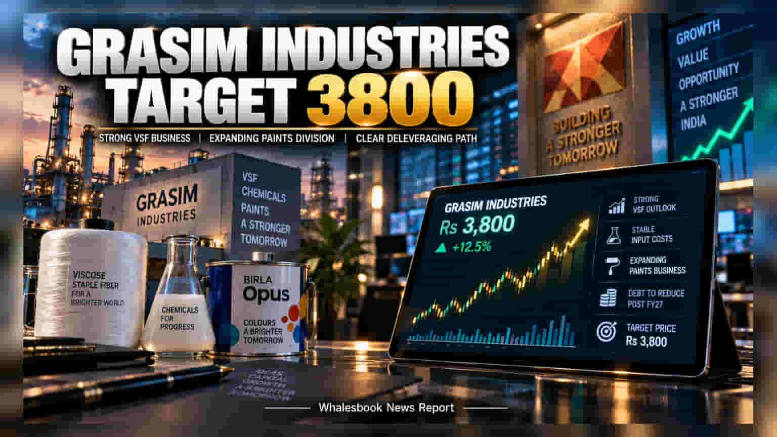 Grasim Industries: Motilal Oswal బుల్లిష్! టార్గెట్ ప్రైస్ **₹3,800**