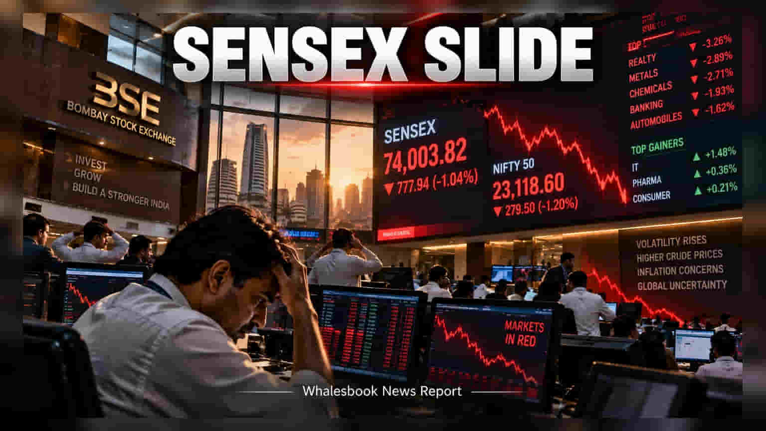 Sensex Plunges: ક્રૂડ ઓઈલ અને મોંઘવારીનો ડબલ માર, સેન્સેક્સમાં **777** પોઈન્ટનો કડાકો