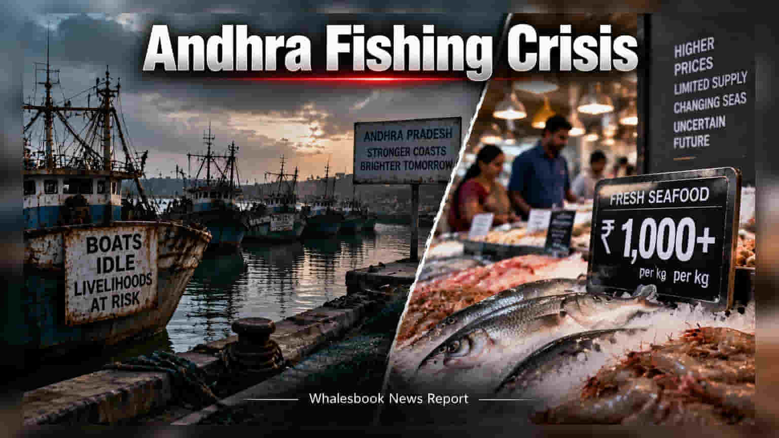 Andhra Fishing Crisis: માછલીઓના ભાવમાં તોતિંગ વધારો! 70% બોટ કિનારે લાંગરેલી, માર્કેટમાં સપ્લાયની તંગી