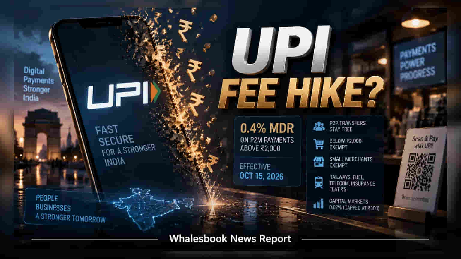 NPCI to Implement 0.4% Fee on UPI Merchant Payments Over Rs 2,000 from Oct 15