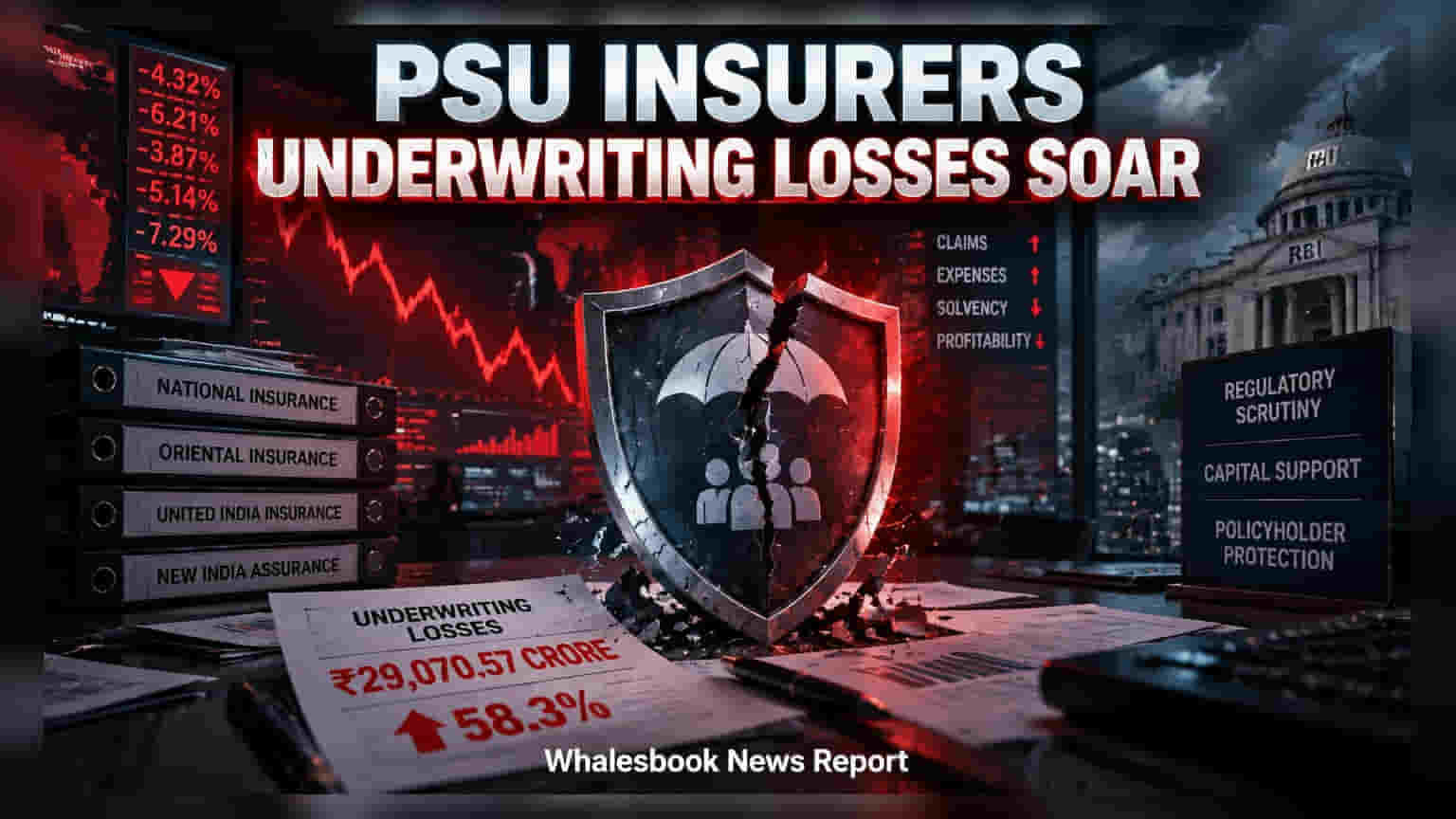 PSU Insurers' Underwriting Losses Rise to ₹29,070 Crore in FY26