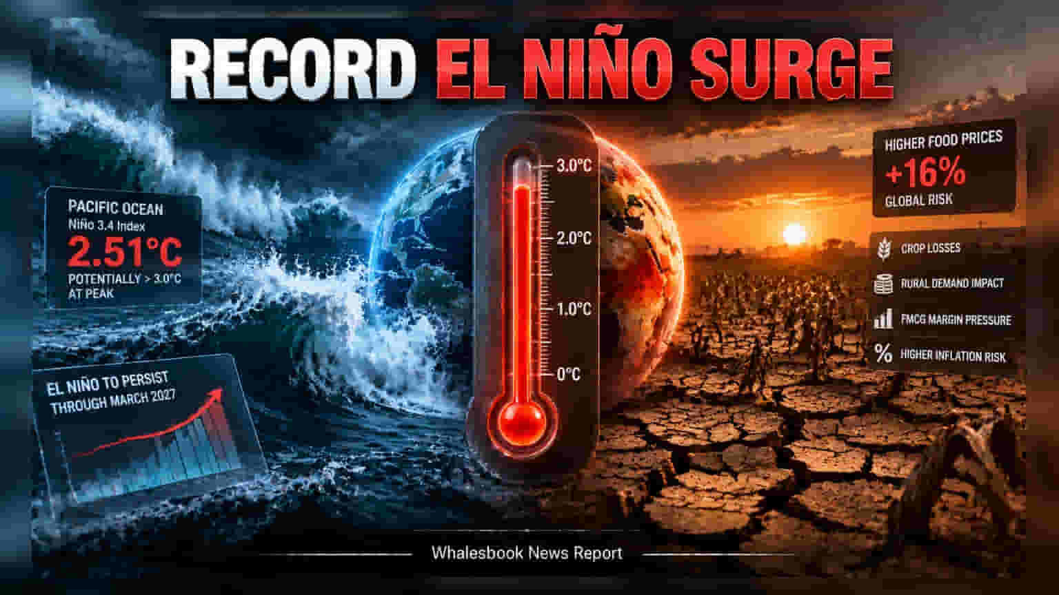 Record El Niño Intensifies, Threatening Monsoon and Food Prices