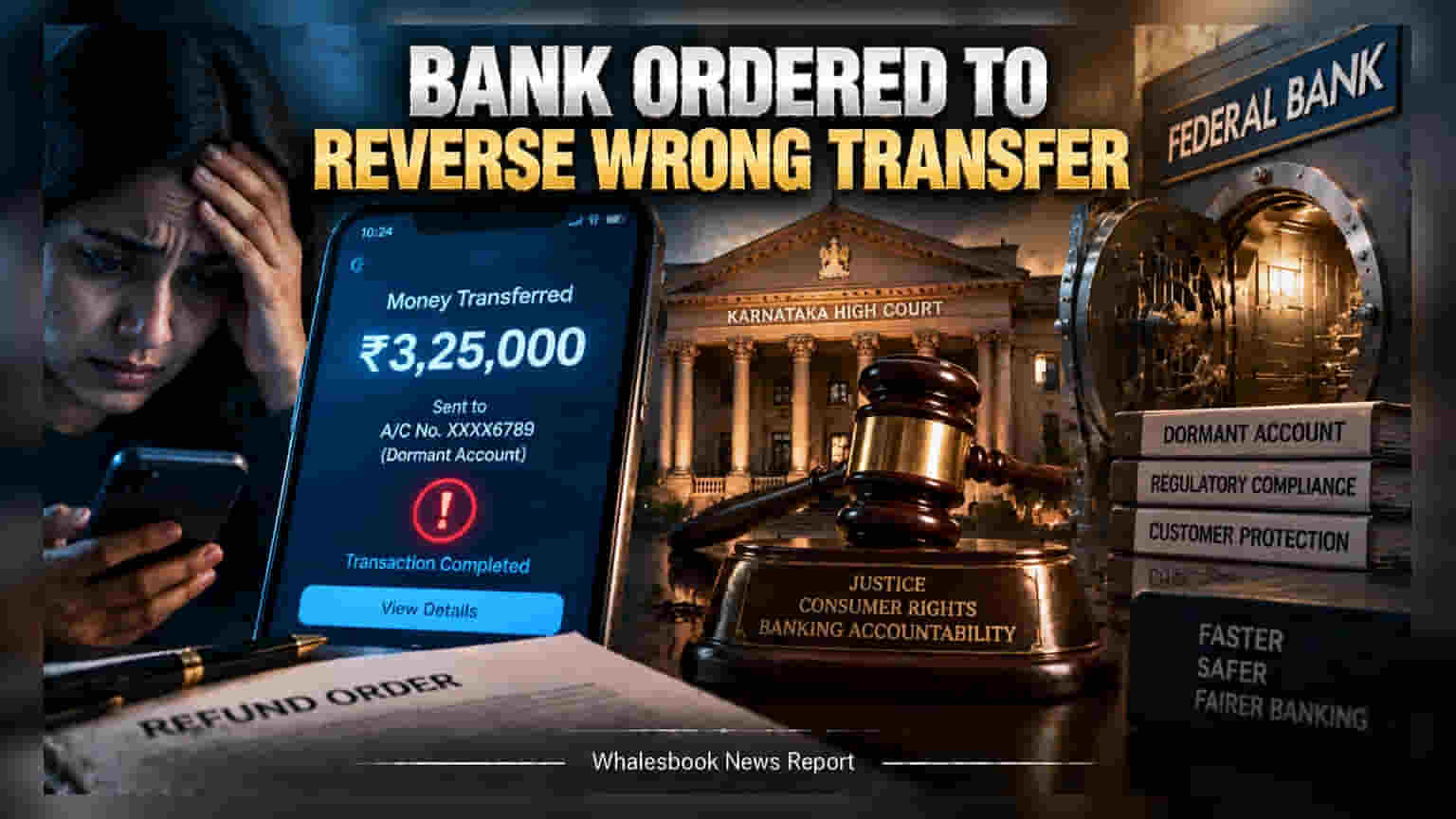 Federal Bank: કર્ણાટક હાઈકોર્ટનો મોટો આદેશ, ભૂલથી ટ્રાન્સફર થયેલા **₹3.25 લાખ** પરત કરવા પડશે