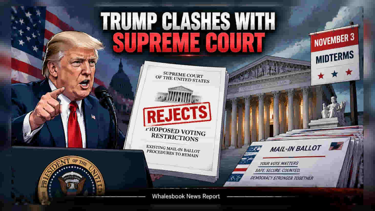 US Supreme Court નો મોટો નિર્ણય: મેઈલ-ઈન વોટિંગ પર પ્રતિબંધ ફગાવ્યો, ટ્રમ્પની આકરી ટીકા