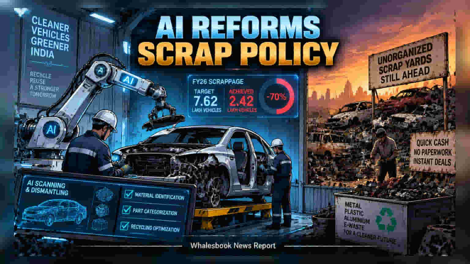 Vehicle Scrappage: டார்கெட்டை தவறவிட்ட ஆட்டோமொபைல் துறை! AI மூலம் சிக்கலுக்கு தீர்வு தேடும் Tata, Mahindra