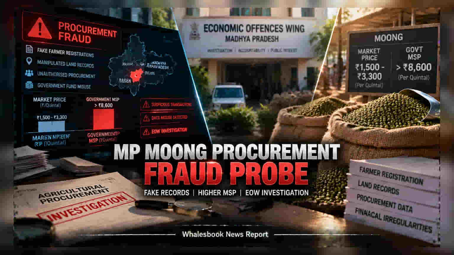 MP Moong Procurement Fraud: EOW Books 3 for ₹13 Lakh MSP Scam