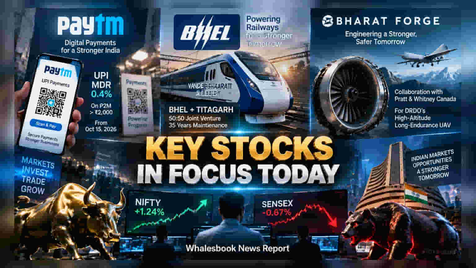 Stocks To Watch: BHEL, Bharat Forge, Paytm Drive Trade