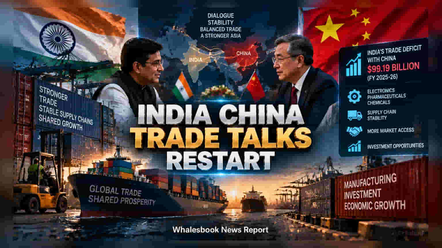 India, China Restart Trade Talks Amid $99B Deficit