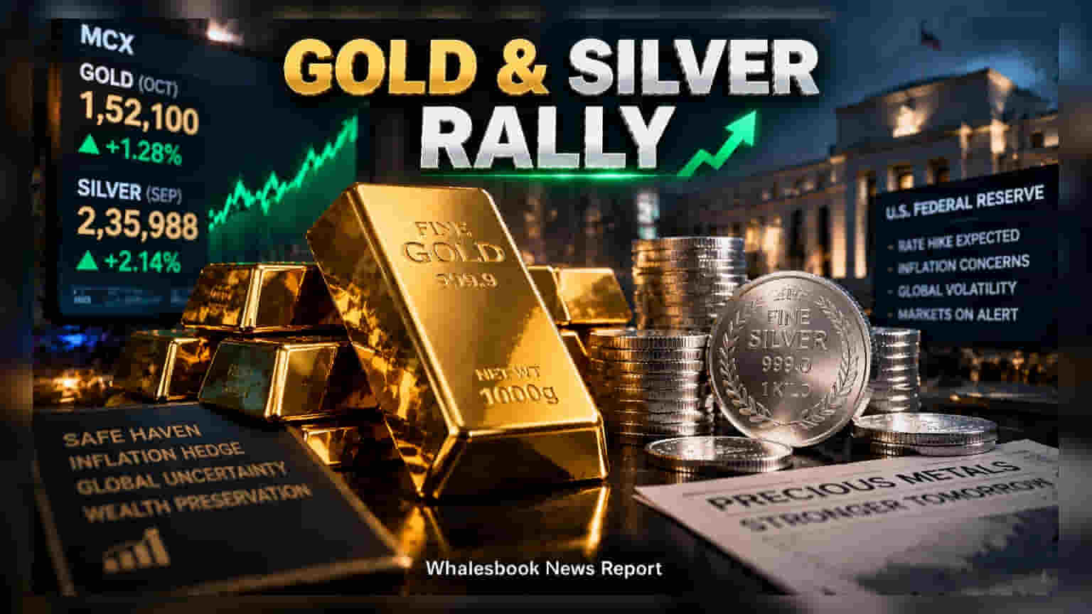 Gold and Silver Rally on MCX Ahead of Fed Rate Decision