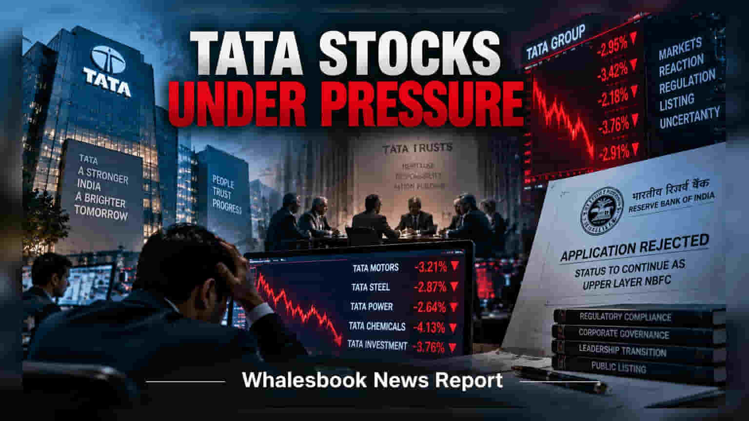 Tata Stocks Slide After RBI Denies Listing Exemption