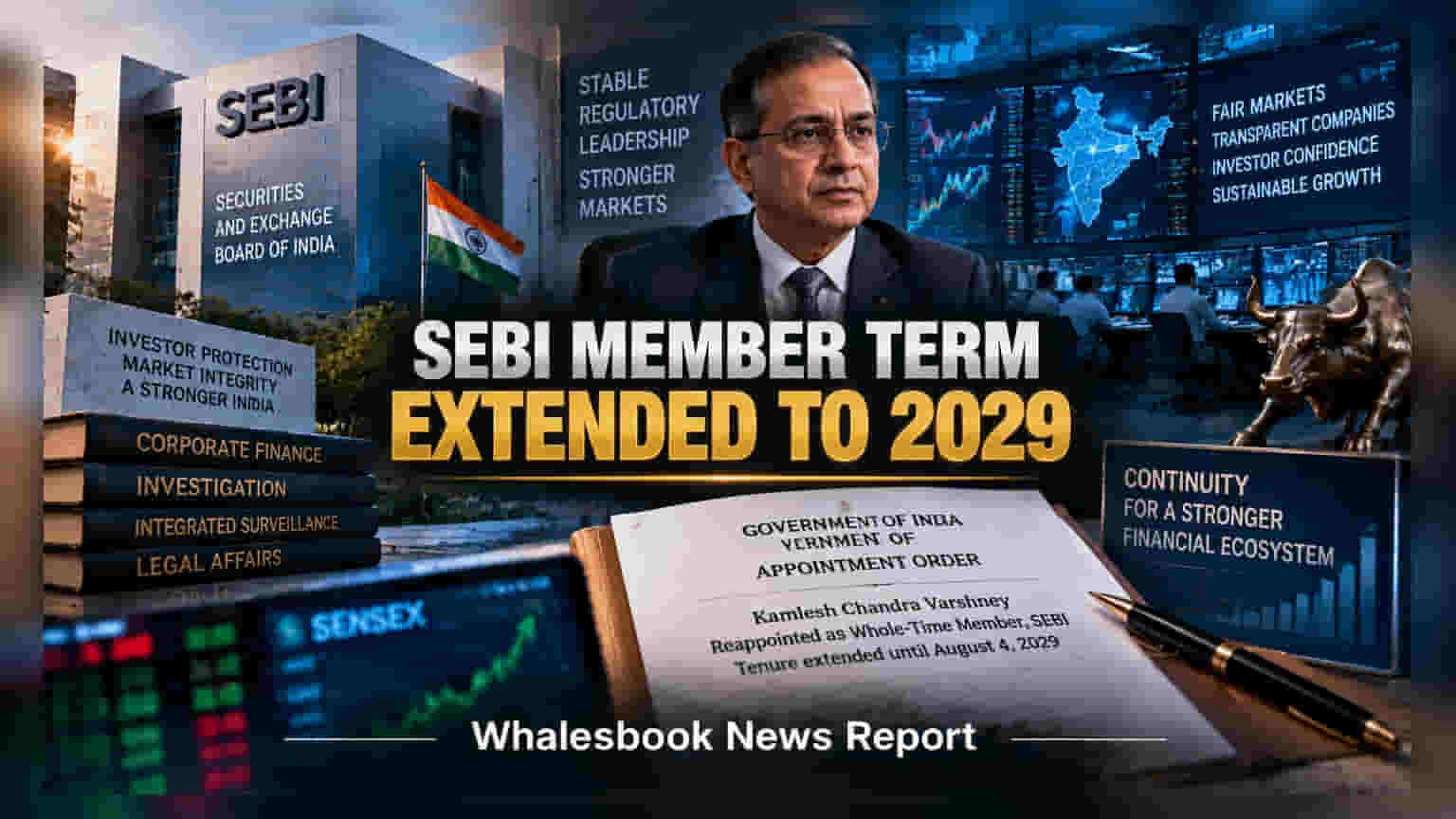 SEBI Reappoints Kamlesh Varshney as Whole-Time Member Till 2029