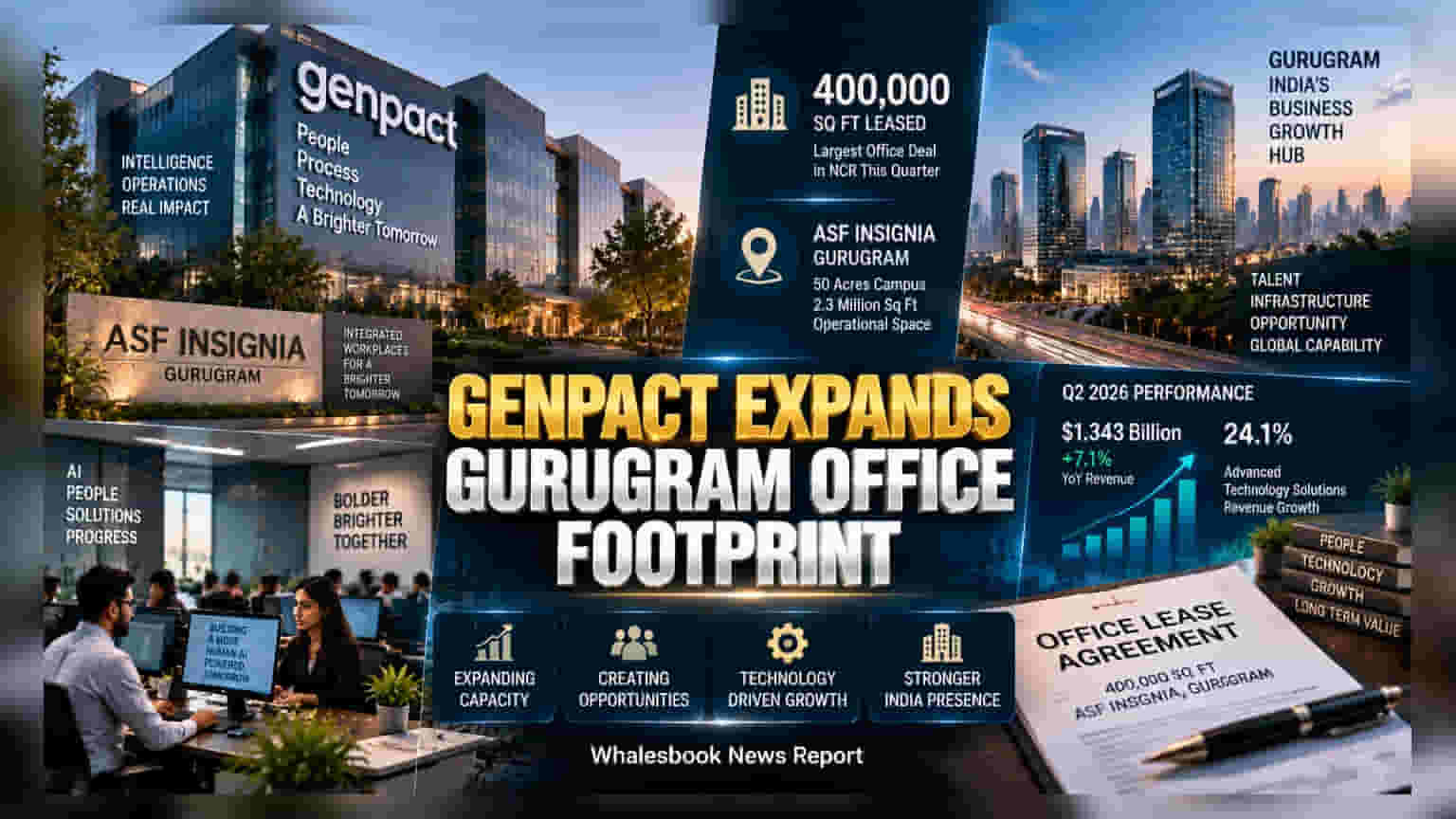 Genpact का बड़ा दांव: गुरुग्राम में लीज पर ली **4 लाख स्क्वायर फीट** जगह