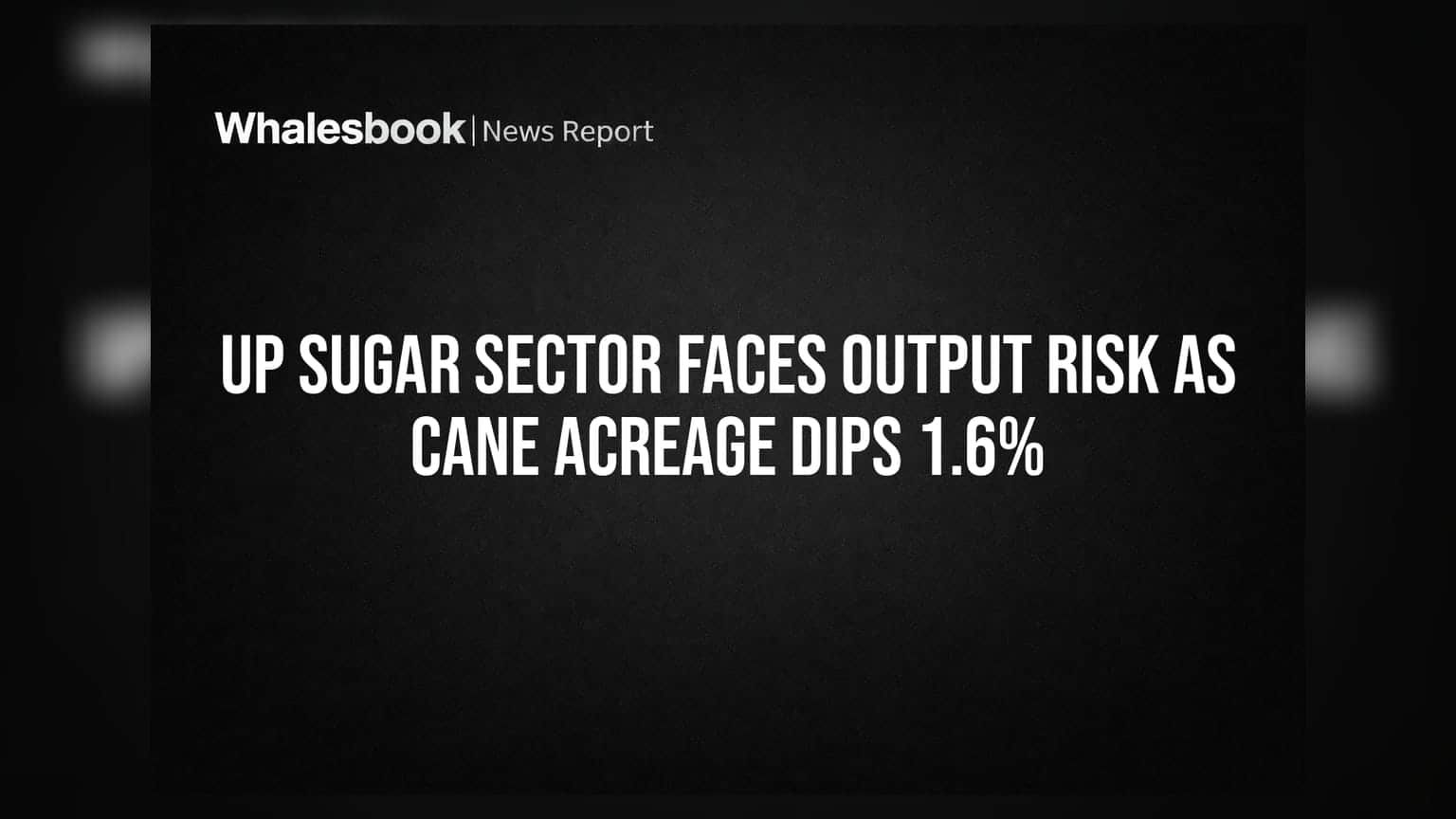 UP Sugar Sector Faces Output Risk as Cane Acreage Dips 1.6%