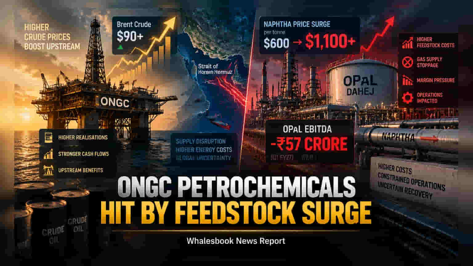 ONGC ની પેટ્રોકેમિકલ યુનિટને મોટો ઝટકો, Naphtha ના ભાવ $1,100 ને પાર