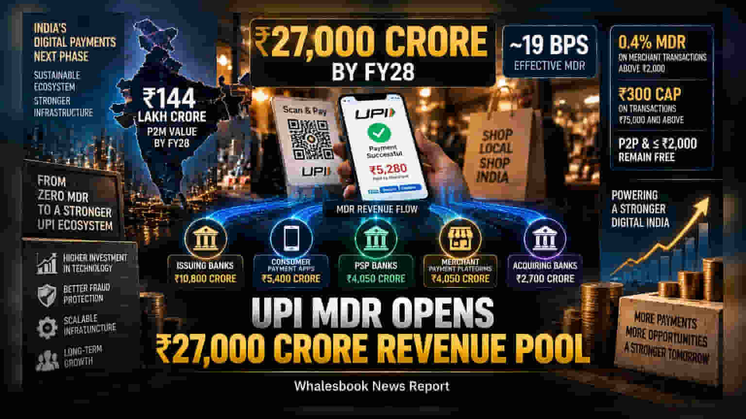 UPI Implements New MDR Charges From October 15; ₹27,000 Crore Revenue Pool Expected by FY28
