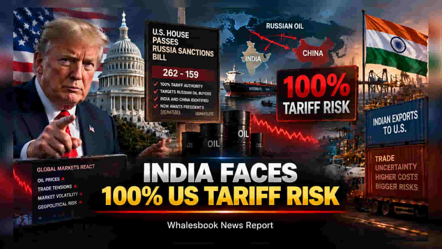 US House Passes Sanctions Bill: भारतासमोर **100%** टॅरिफचे मोठे संकट