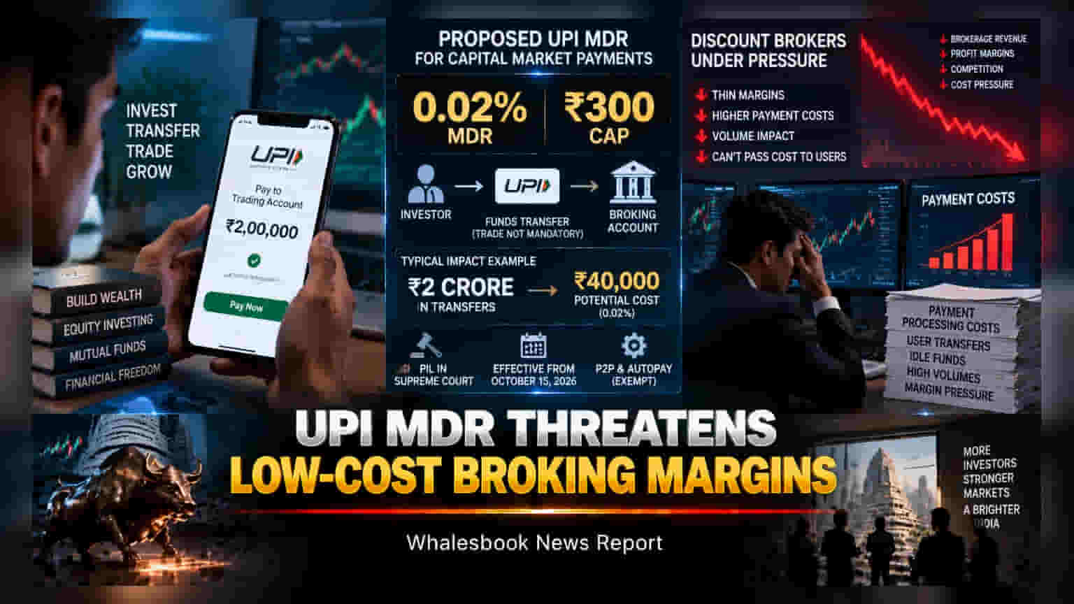 Stock Market UPI Fees: స్టాక్ మార్కెట్ లావాదేవీలపై **0.02%** కొత్త ఫీజు.. బ్రోకర్లకు తప్పని భారం!