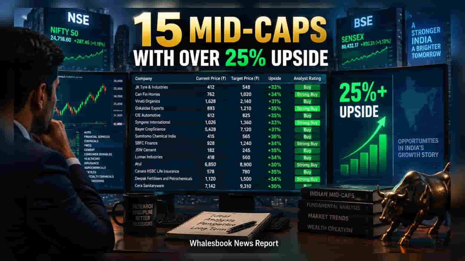 15 Mid-Cap Stocks: ਇਹਨਾਂ ਸ਼ੇਅਰਾਂ ਵਿੱਚ ਹੈ **25%** ਤੱਕ ਵਾਧੇ ਦੀ ਸੰਭਾਵਨਾ, ਐਨਾਲਿਸਟਾਂ ਨੇ ਦਿੱਤੀ 'Buy' ਰੇਟਿੰਗ