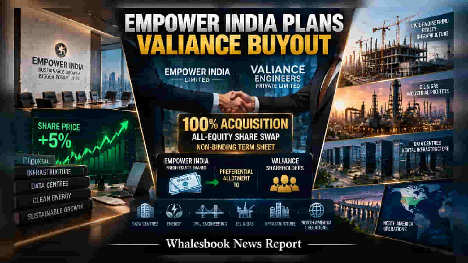 Empower India ਦੀ ਵੱਡੀ ਡੀਲ: Valiance Engineers ਨੂੰ ਖਰੀਦਣ ਦੀ ਤਿਆਰੀ, ਸ਼ੇਅਰ ਵਿੱਚ **5%** ਦਾ ਉਛਾਲ