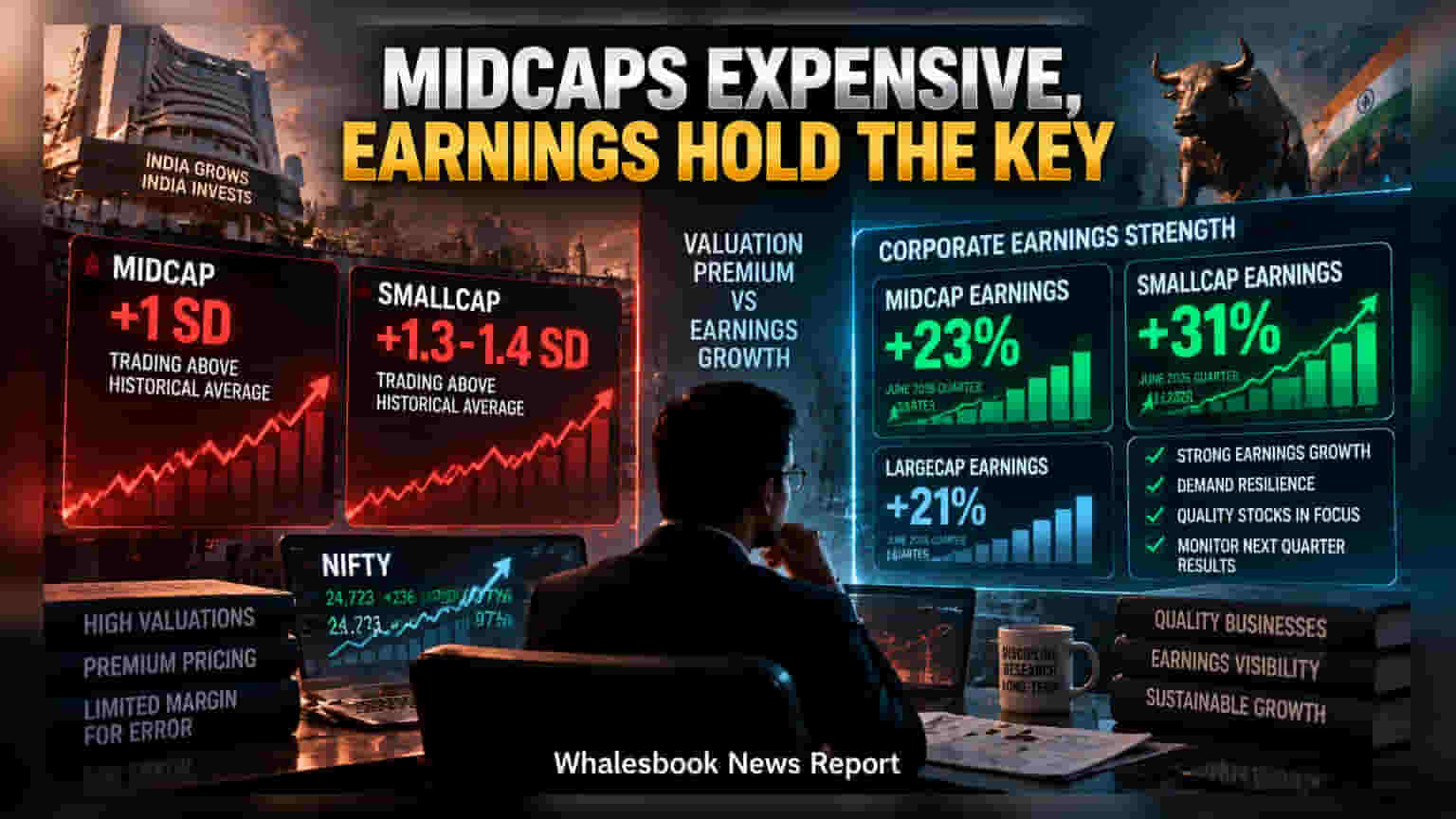 Axis AMC Warns Mid, Smallcap Premiums Need Earnings Support