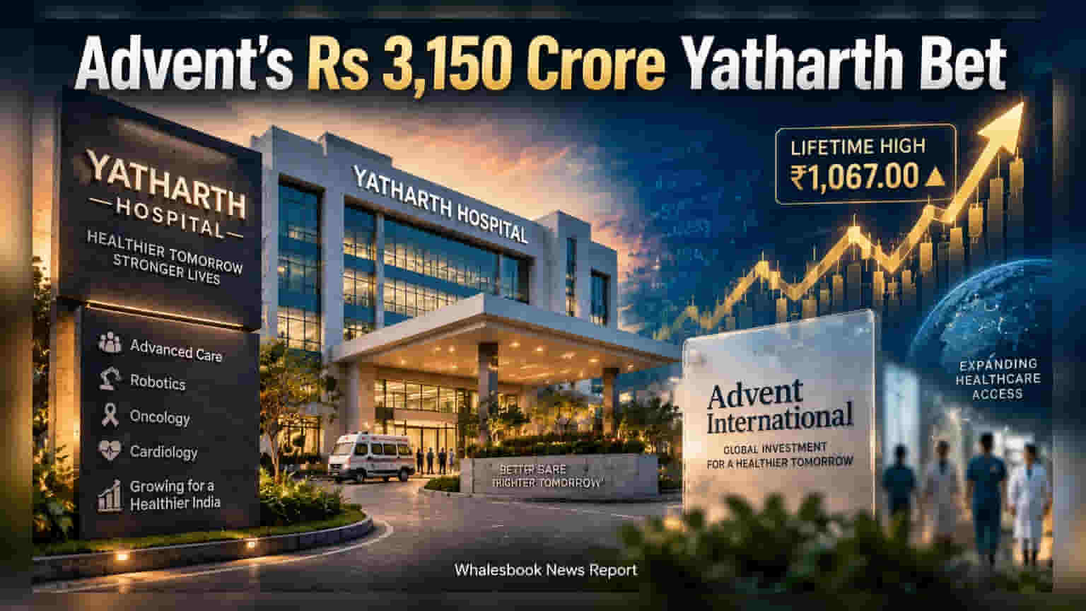 Yatharth Hospital Surges to Record High on Rs 3,150 Cr Advent Deal