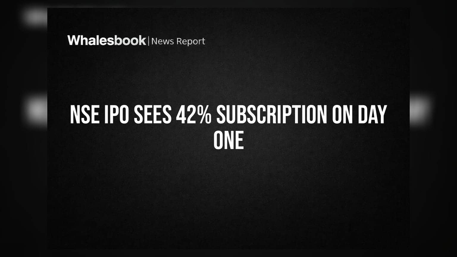 NSE IPO Sees 42% Subscription on Day One