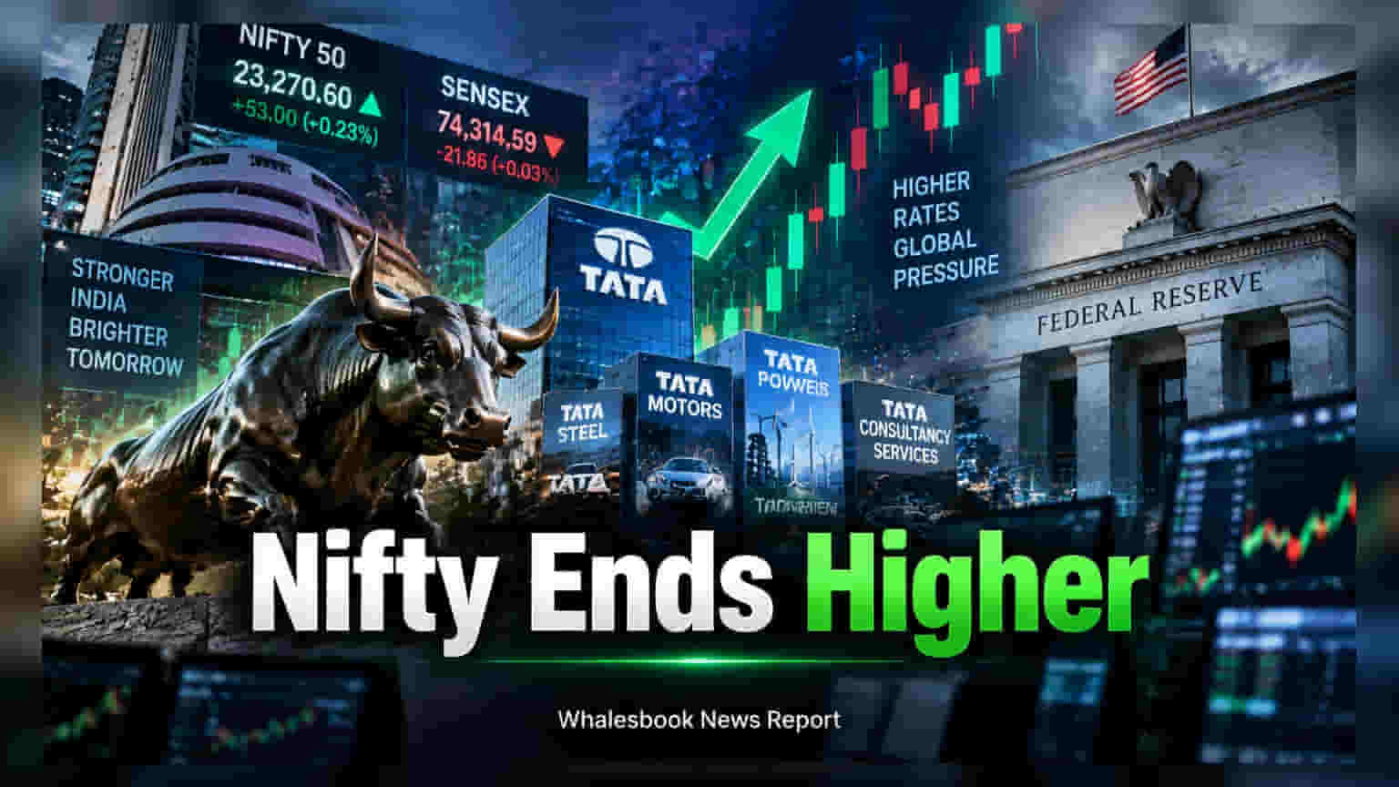 Nifty 50: टाटा ग्रुपच्या शेअर्सचा दणका! निफ्टी ५३ अंकांनी वधारला
