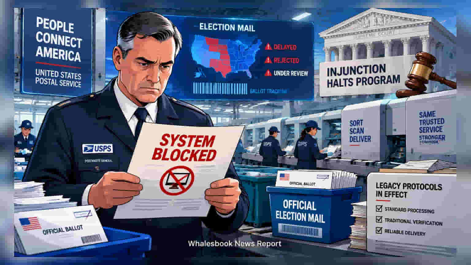 US Postal Service: சுப்ரீம் கோர்ட் அதிரடி உத்தரவு! வாக்கெடுப்பு போர்ட்டலை கைவிட்டது USPS
