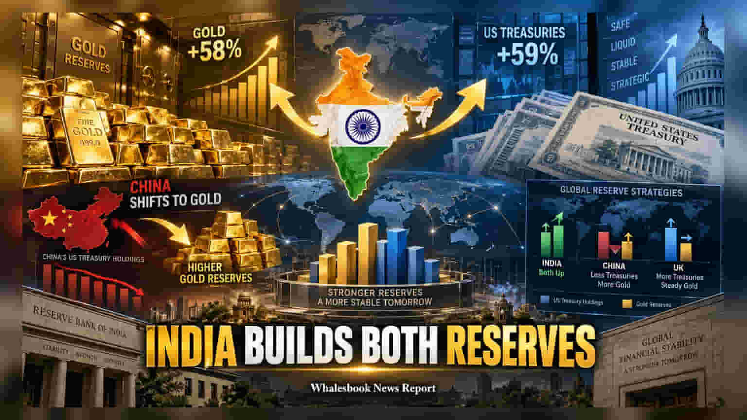 India Boosts Gold And US Treasury Reserves In 10-Year Shift