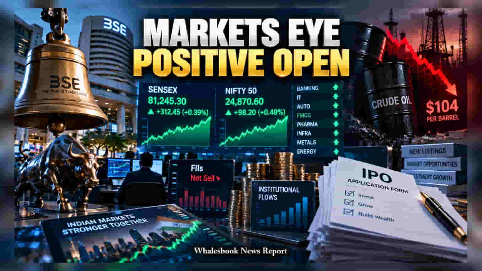 Indian Stock Market: ਤੇਲ ਦੀਆਂ ਕੀਮਤਾਂ ਘਟਣ ਨਾਲ ਬਾਜ਼ਾਰ 'ਚ ਰੌਣਕ, Tata Sons ਅਤੇ BEL ਉੱਤੇ ਨਜ਼ਰਾਂ