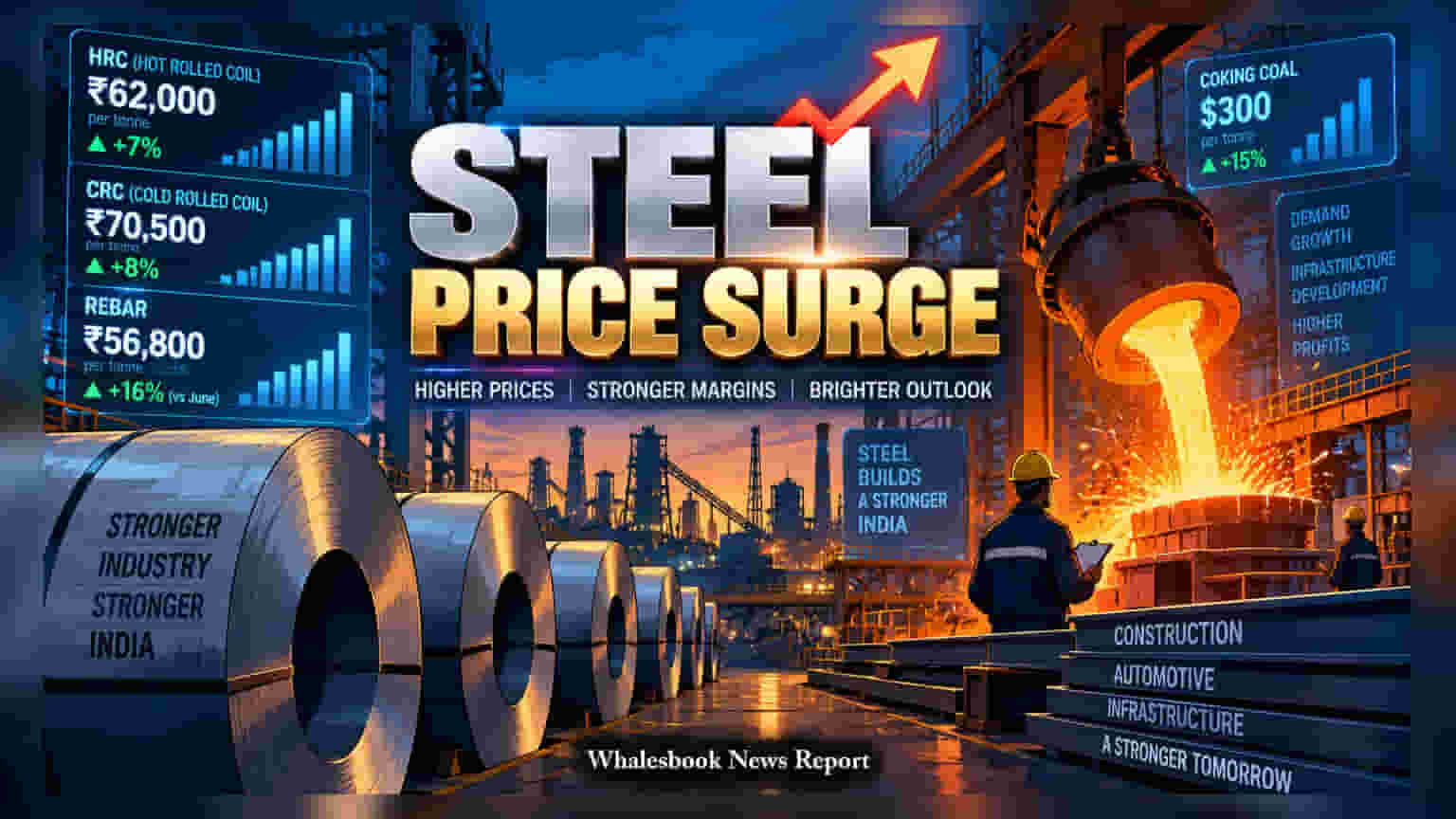 Steel Industry News: स्टीलच्या किमती ४ वर्षांच्या उच्चांकावर! मार्जिन्सवर काय परिणाम होणार?