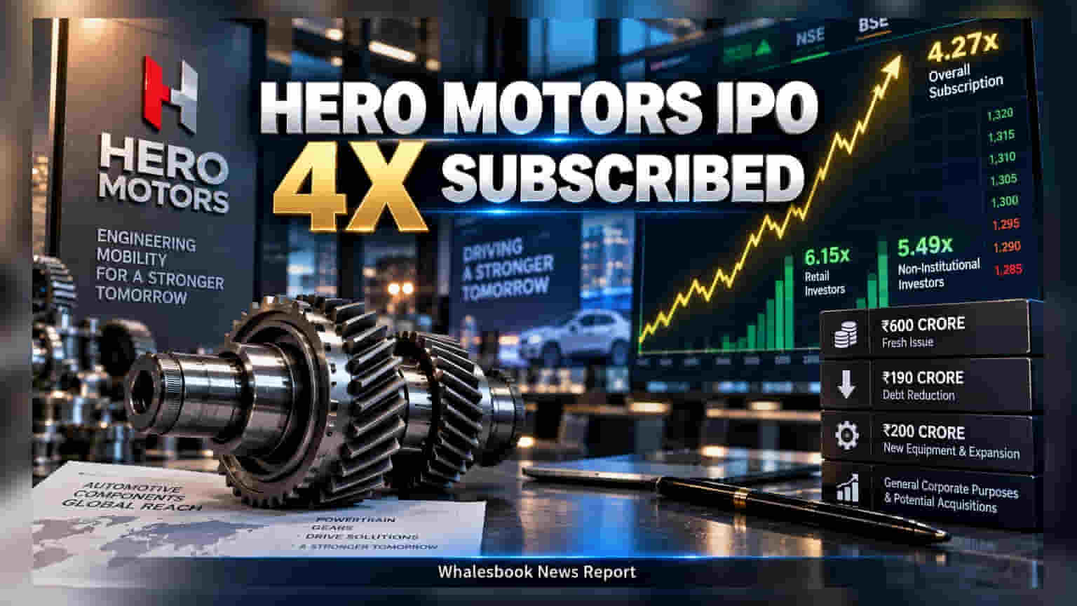 Hero Motors IPO: ਨਿਵੇਸ਼ਕਾਂ ਨੇ ਦਿਖਾਇਆ ਭਰੋਸਾ, IPO **4.27 ਗੁਣਾ** ਸਬਸਕ੍ਰਾਈਬ ਹੋਇਆ