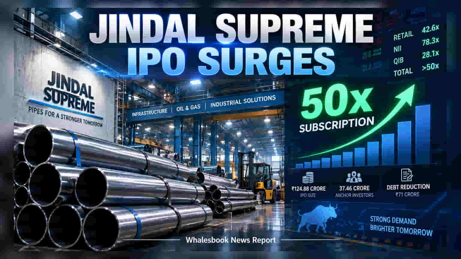 Jindal Supreme IPO: बाजारात तुफान प्रतिसाद! शेवटच्या दिवशी ५० पट सबस्क्रिप्शन, गुंतवणूकदारांचा मोठा उत्साह