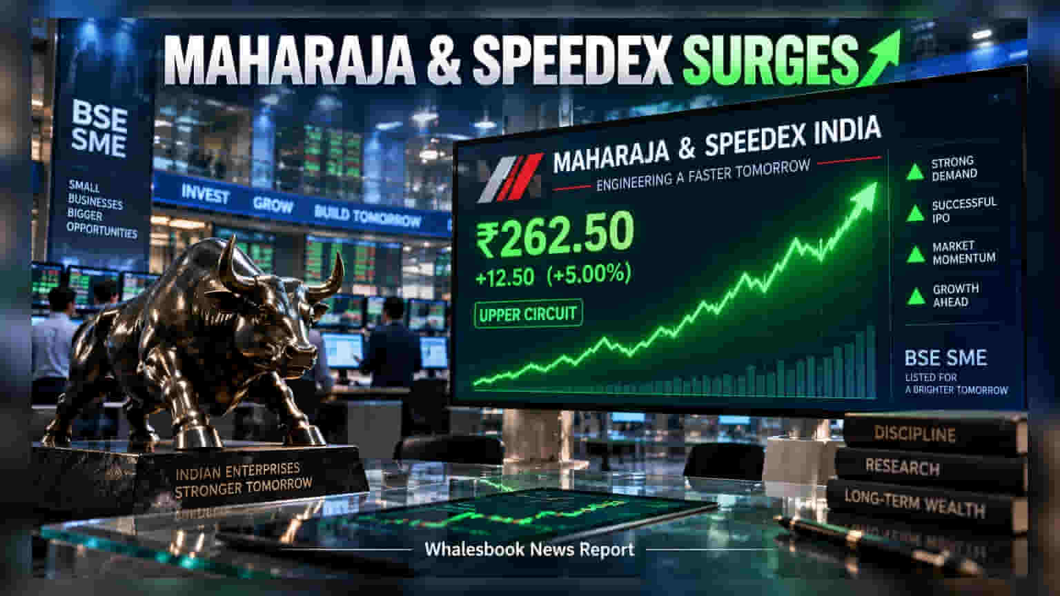 Maharaja & Speedex Hits 5% Upper Circuit After 34% IPO Gain