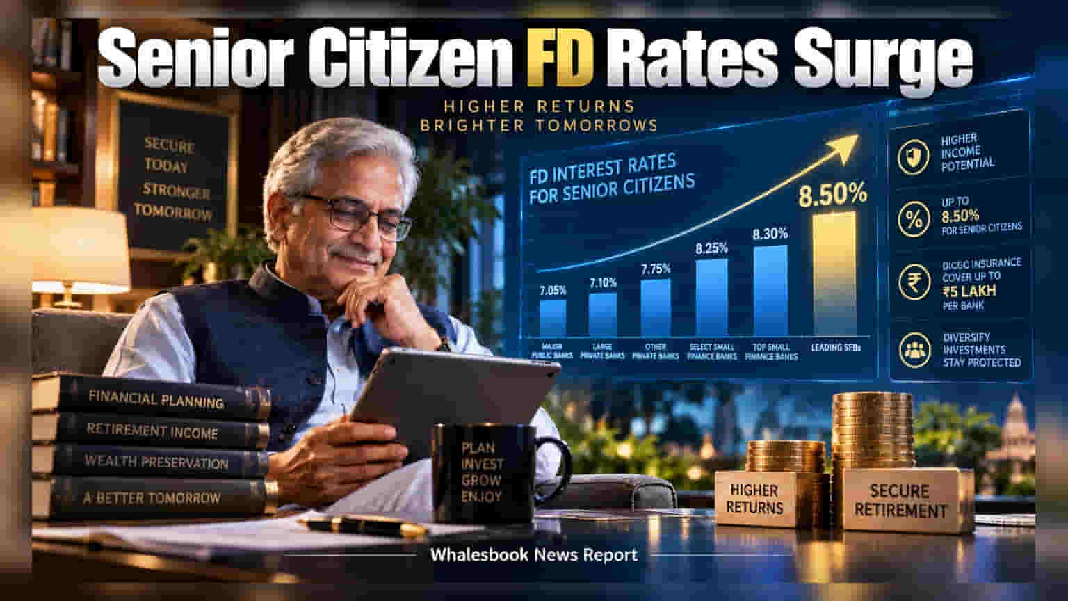 Small Finance Banks Lead Senior Citizen FD Rates at 8.5%