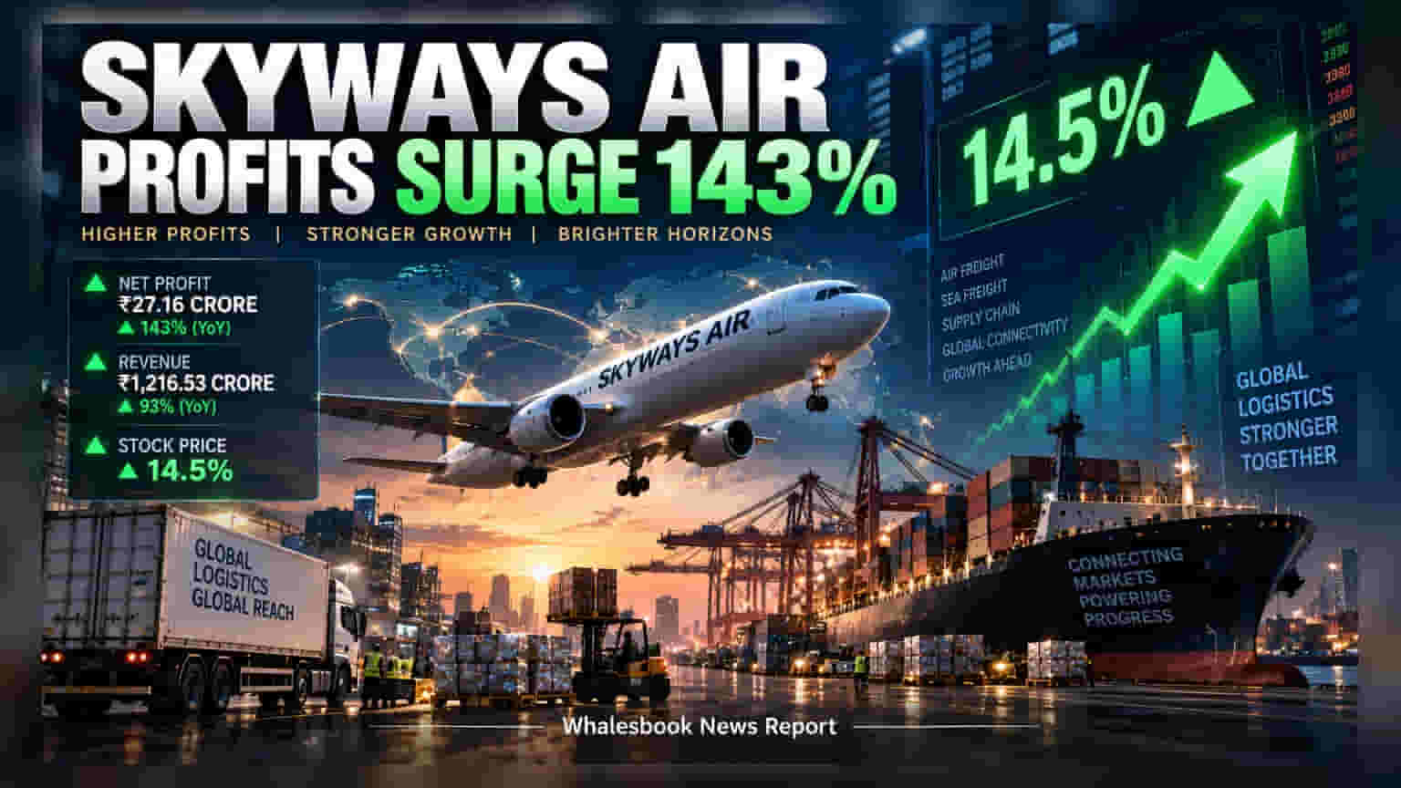 Skyways Air Services Jumps 14.5% After Profit Rises 143%