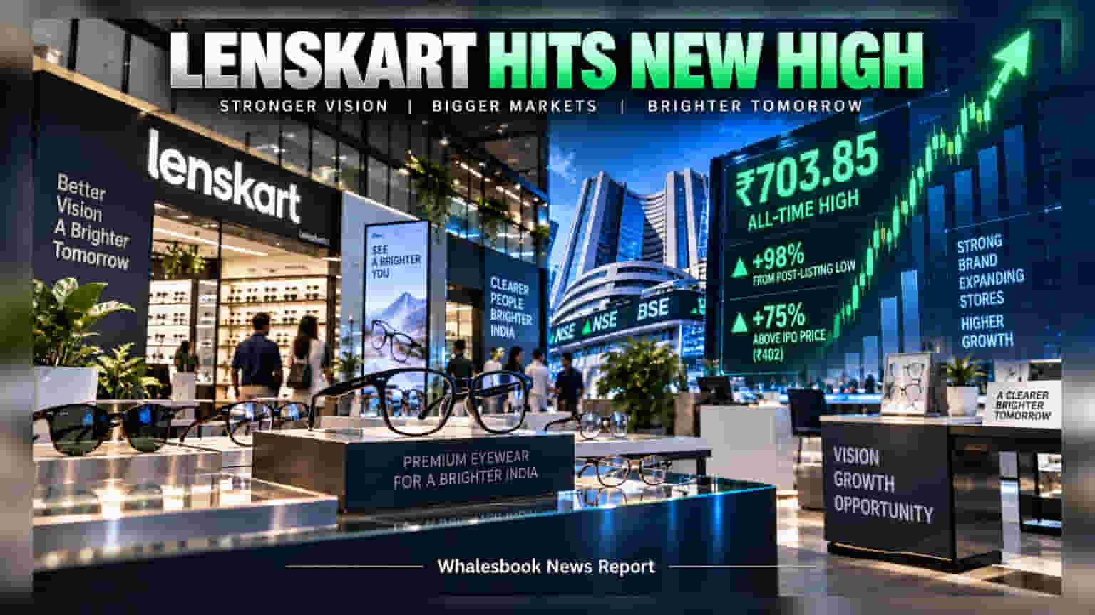 Lenskart Shares Hit Record High, Up 98% From Listing Low