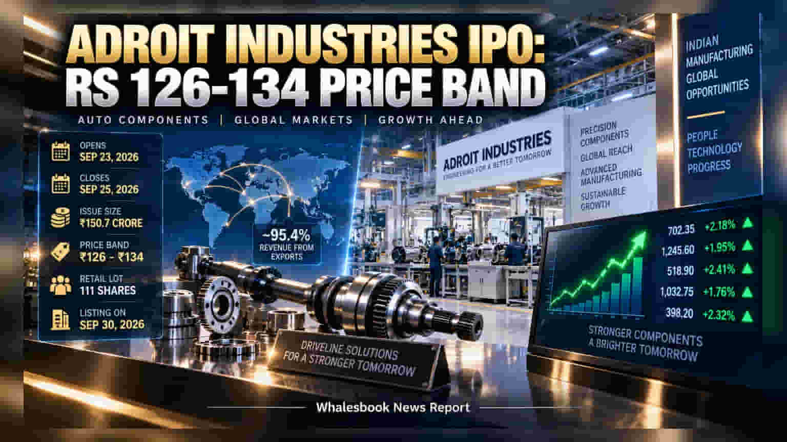 Adroit Industries IPO Opens Sept 23 At ₹126-134 Per Share