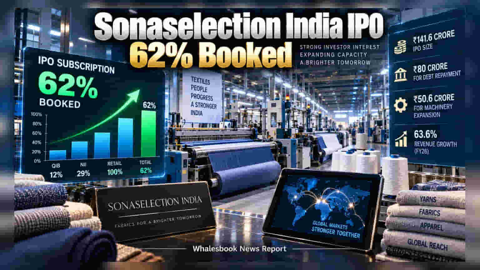 Sonaselection India IPO Reaches 62% Subscription on Day 2