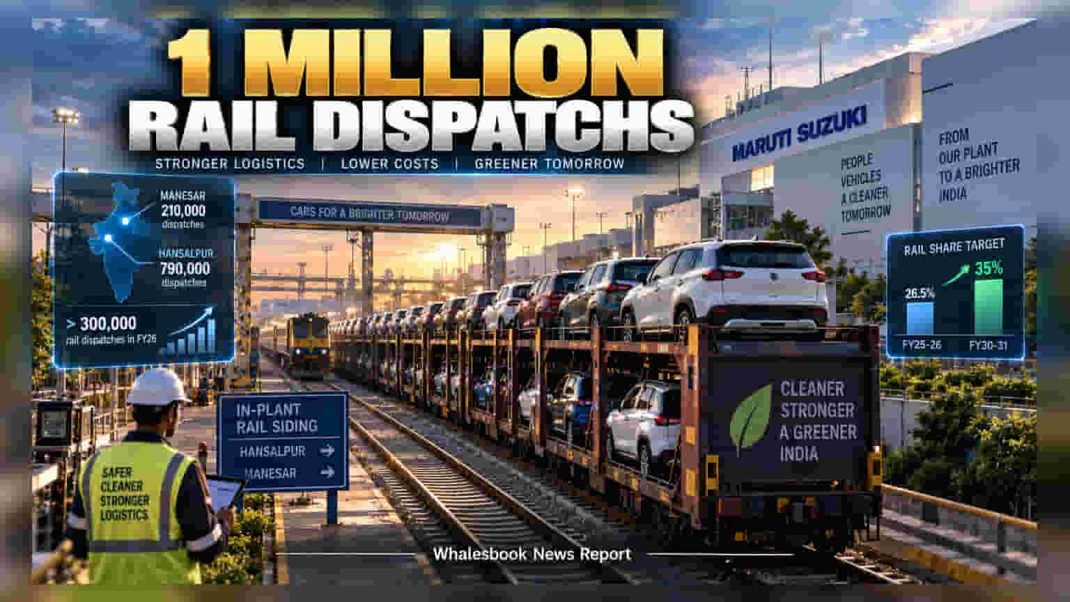 Maruti Suzuki Hits 1 Million Rail Dispatch Milestone