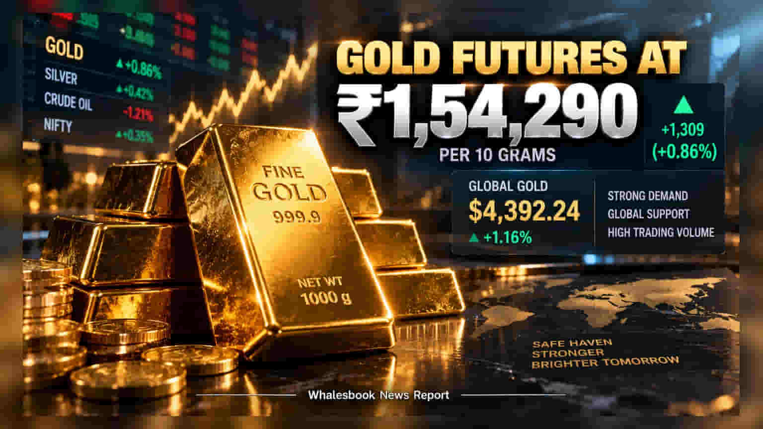 Gold Futures Reach ₹1.54 Lakh as Spot Demand Rises
